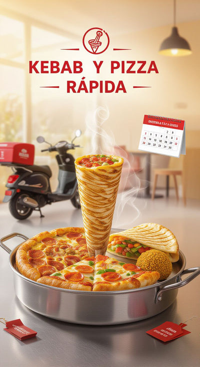 
Kebab y pizza rápida