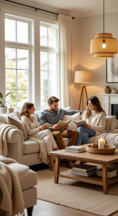 
Muebles, luz y decoración