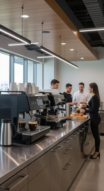 
Equipos y granos de café