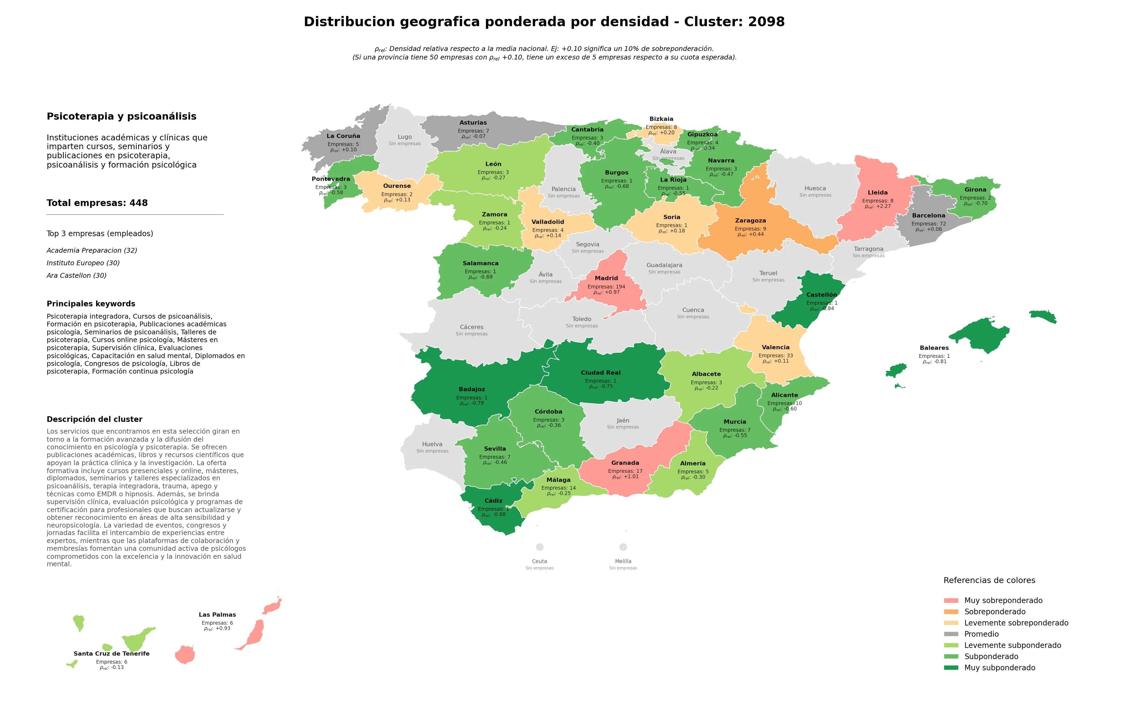 cobertura por regiones cursos de psicoanálisis, másteres en psicoterapia, supervisión clínica