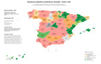 distribución geográfica apartamentos, alojamiento, spa y bienestar