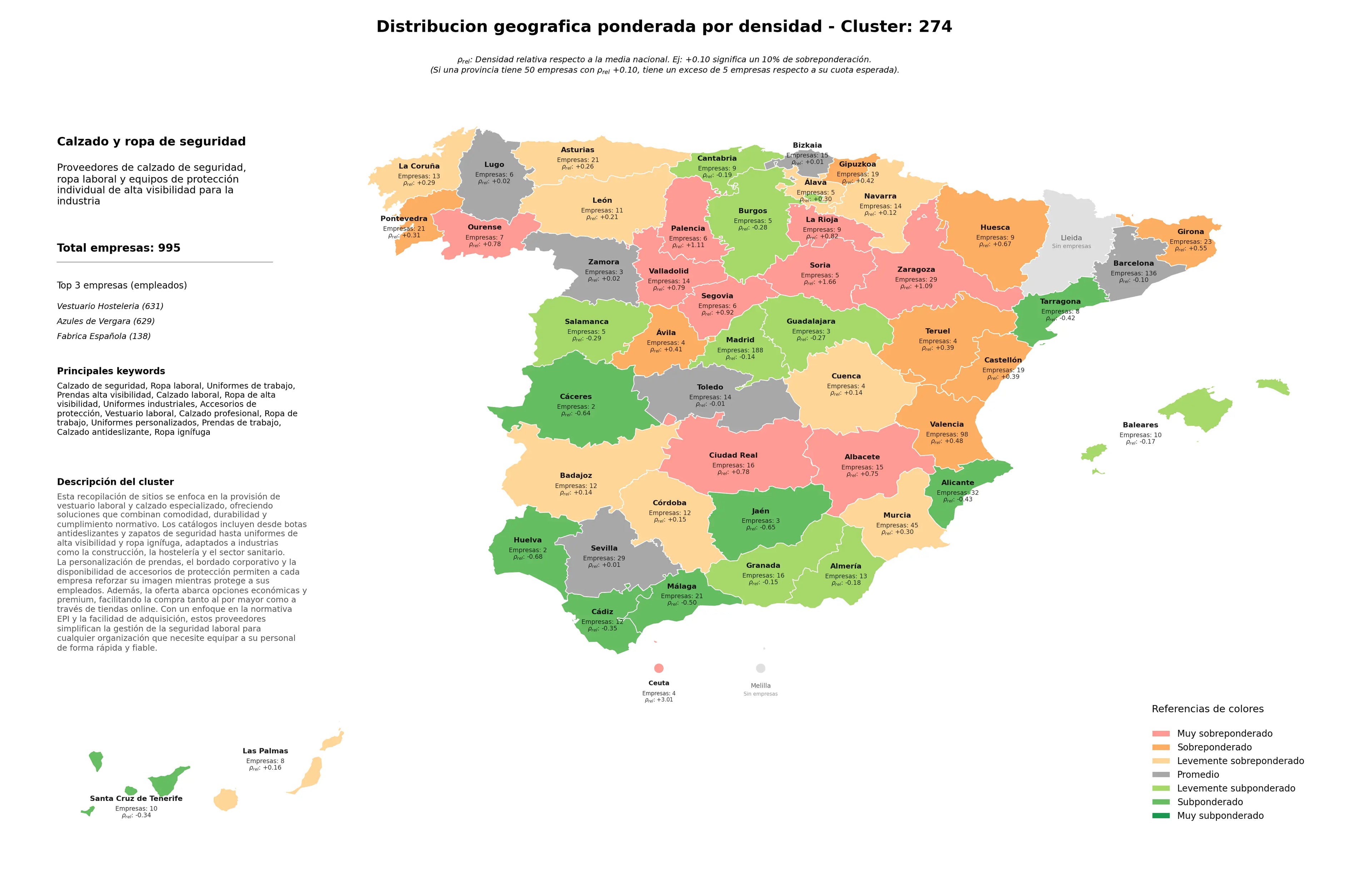 provincias con mayor oportunidad calzado de seguridad, ropa de trabajo, ropa de alta visibilidad