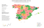 distribución geográfica alquiler casas rurales, agroturismo, rutas turísticas