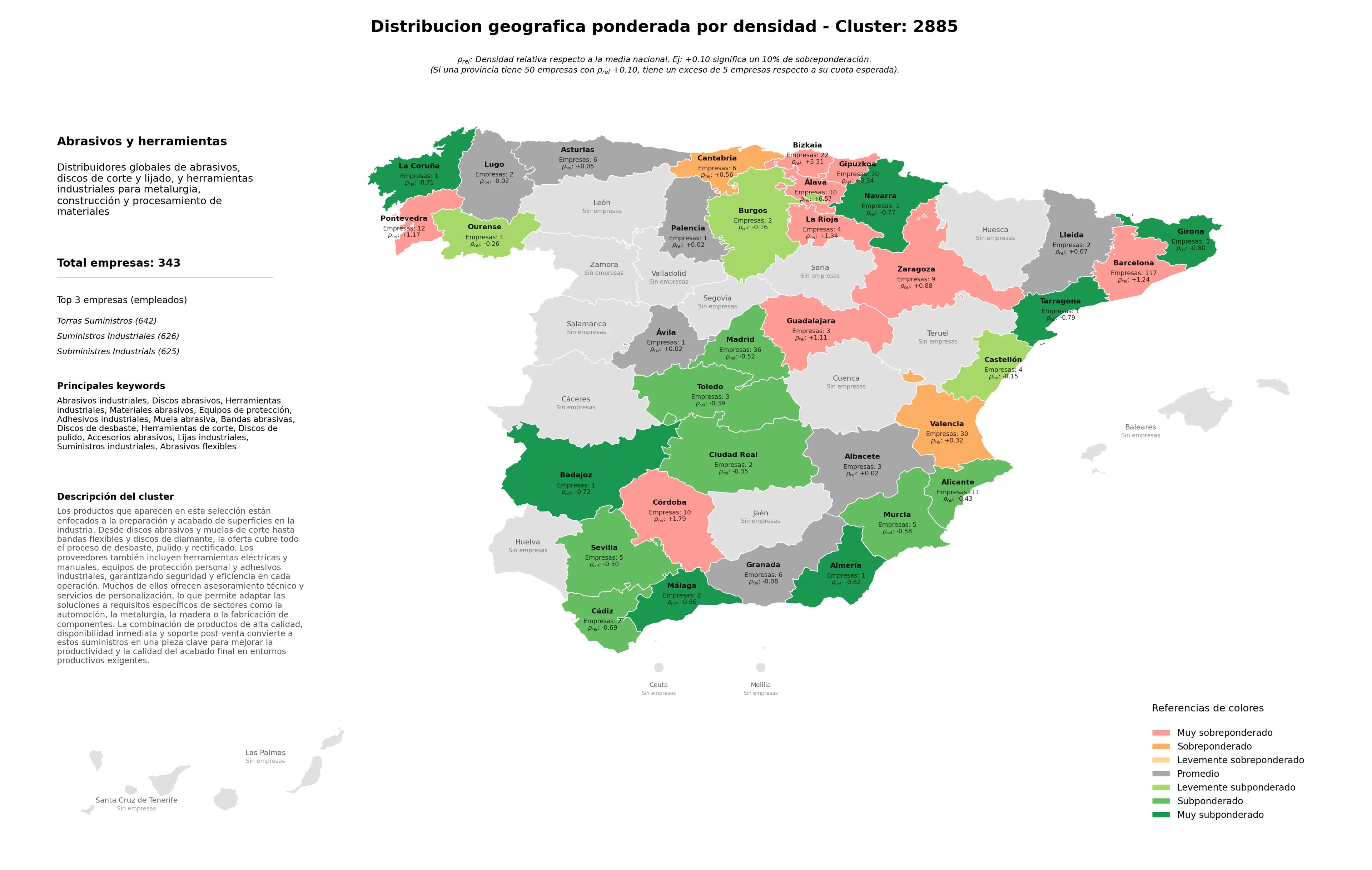 provincias con mayor oportunidad discos abrasivos, suministros industriales, equipos de protección