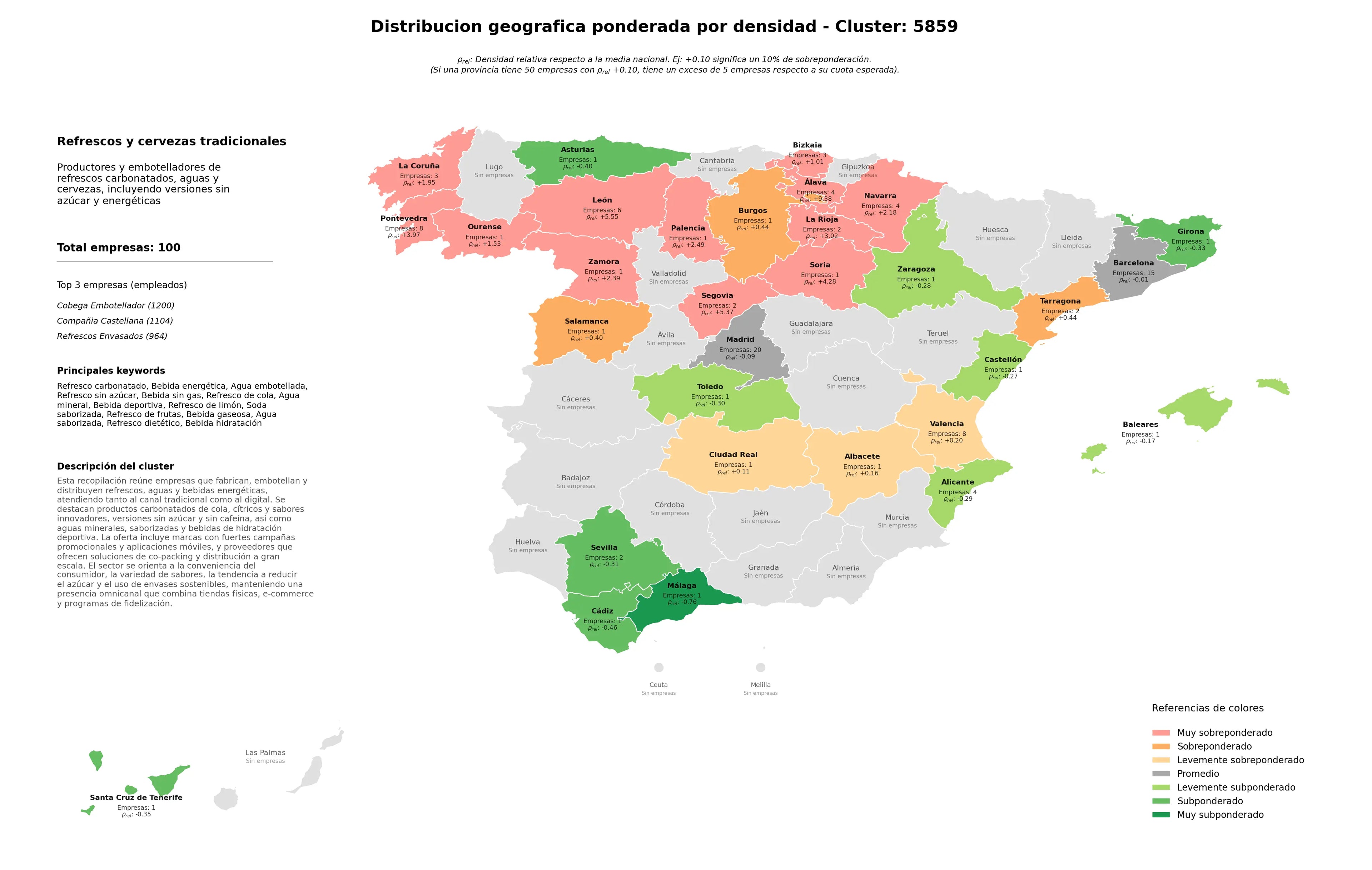 distribución geográfica refresco carbonatado, bebida gaseosa, soda saborizada