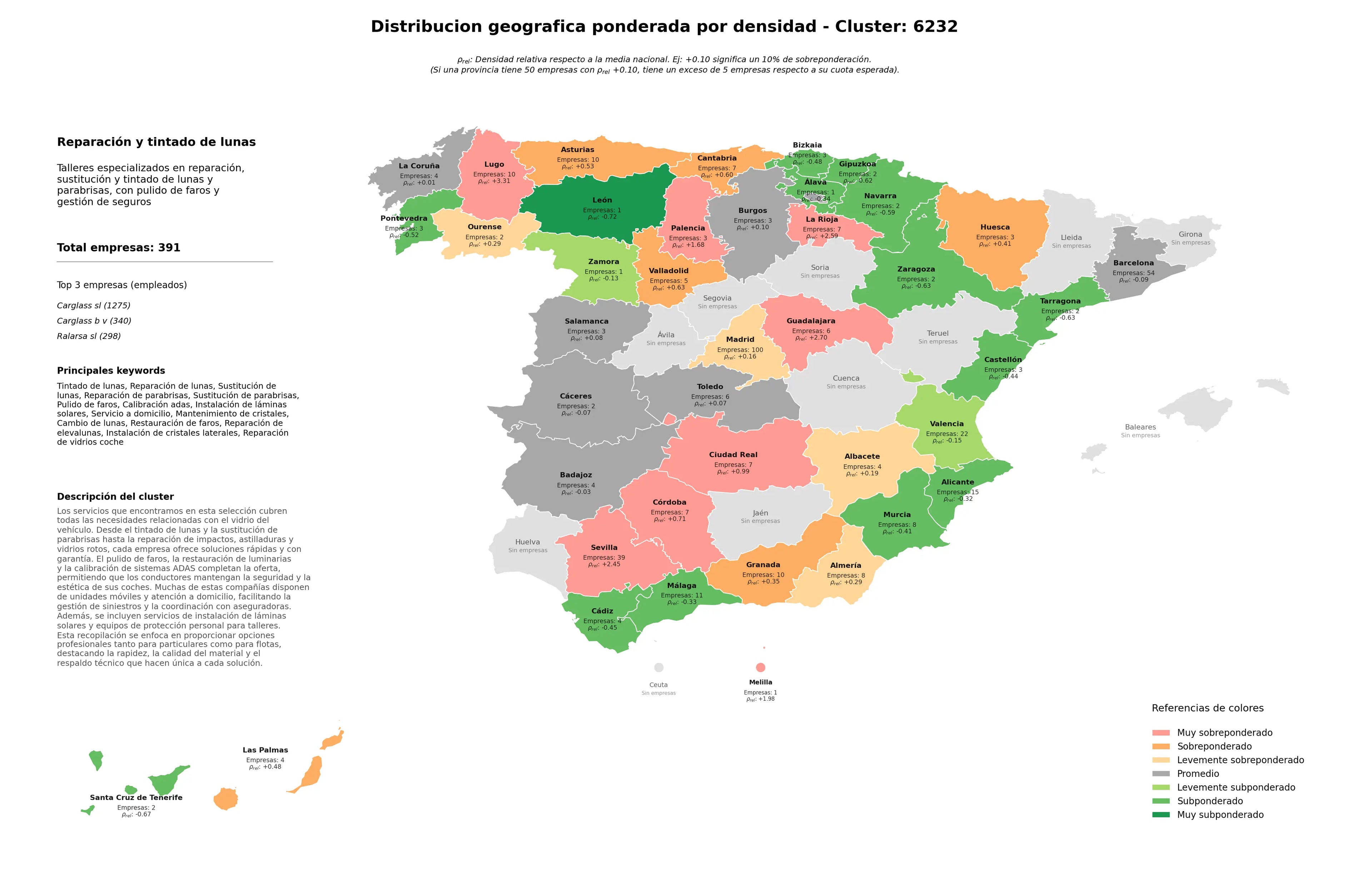 saturacion provincias reparación de lunas, reparación de elevalunas, calibración ADAS