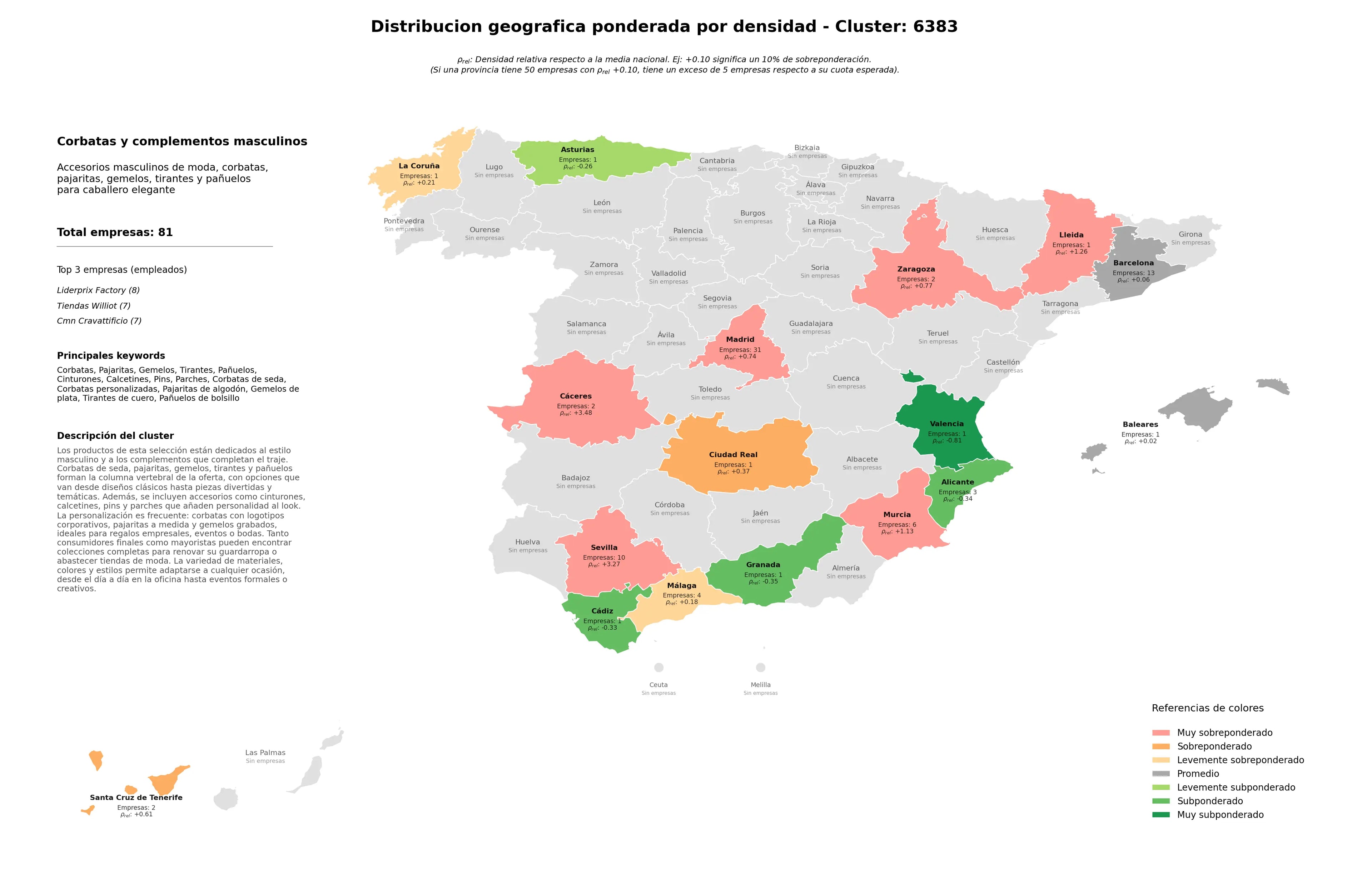 distribución geográfica corbatas, calcetines, corbatas personalizadas