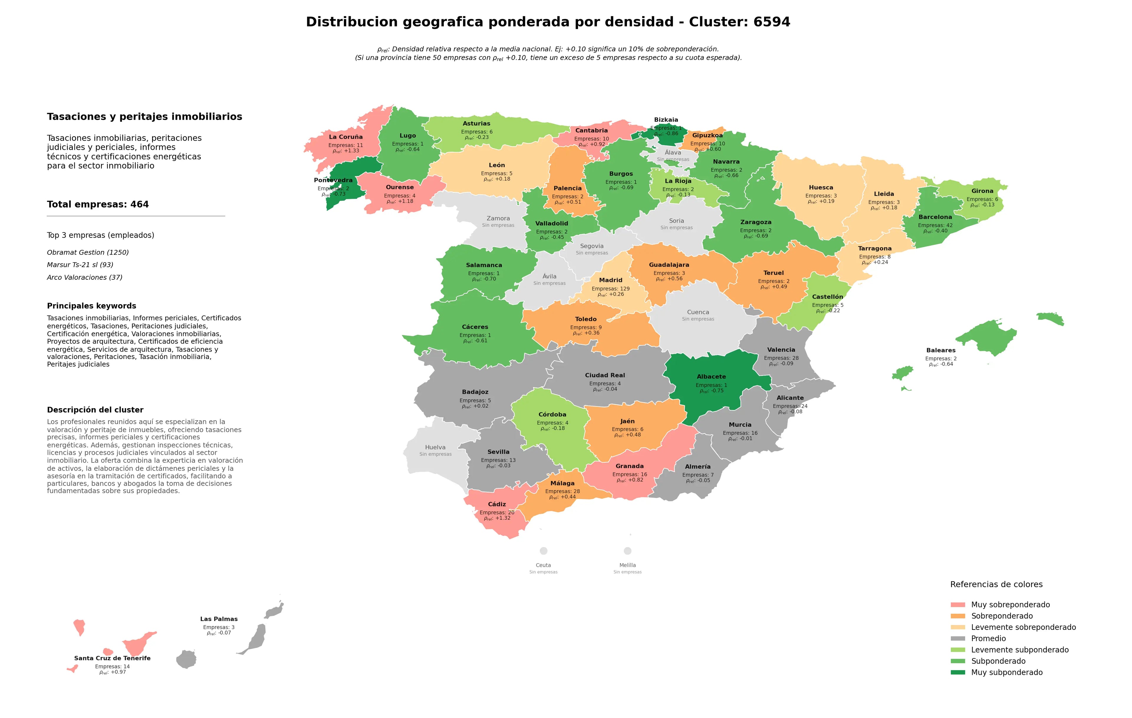 cobertura por regiones certificados energéticos, peritaciones, tasaciones