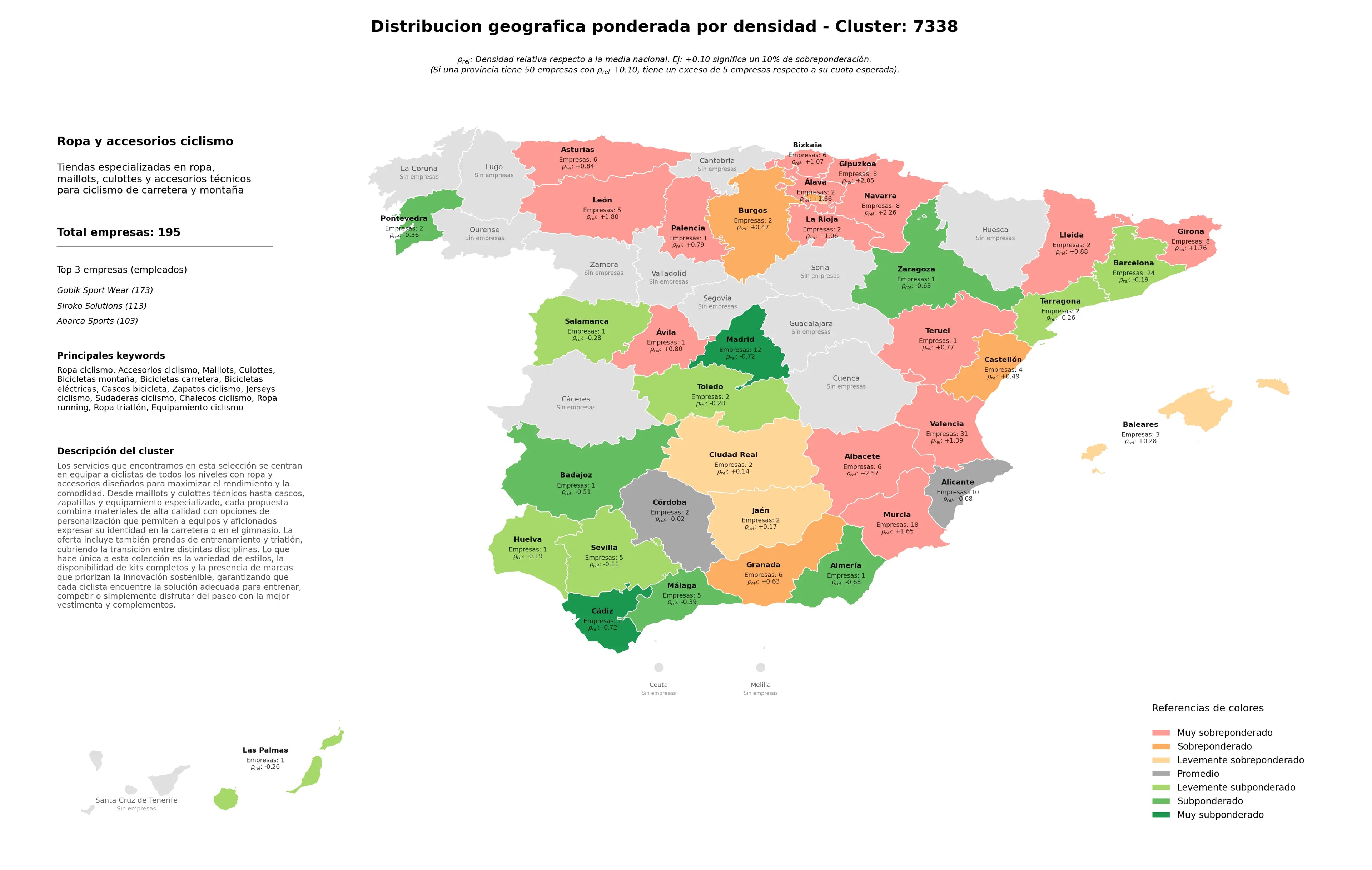distribución geográfica accesorios ciclismo, sudaderas ciclismo, ropa triatlón