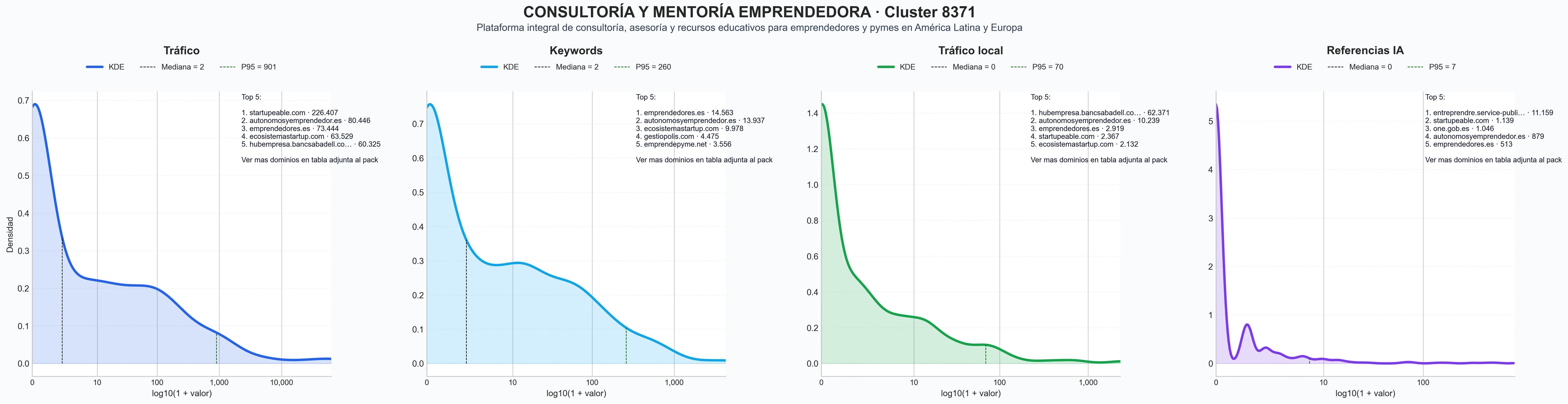 analisis numerico en el rubro consultoría emprendedores, formación emprendedora, apoyo emprendedores