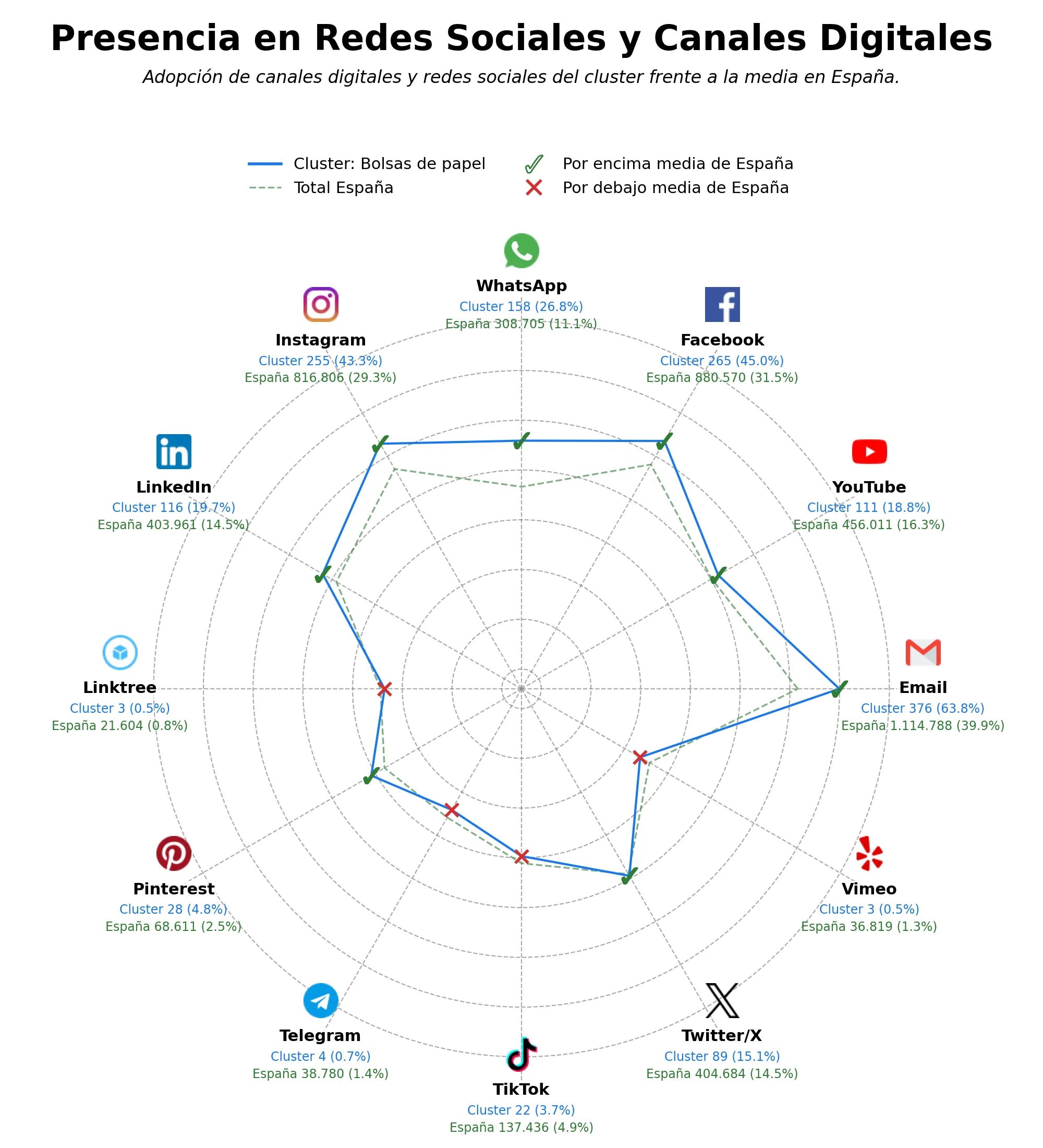 competencia en redes sociales de nicho bolsas ecológicas, bolsas publicitarias, bolsas de regalo