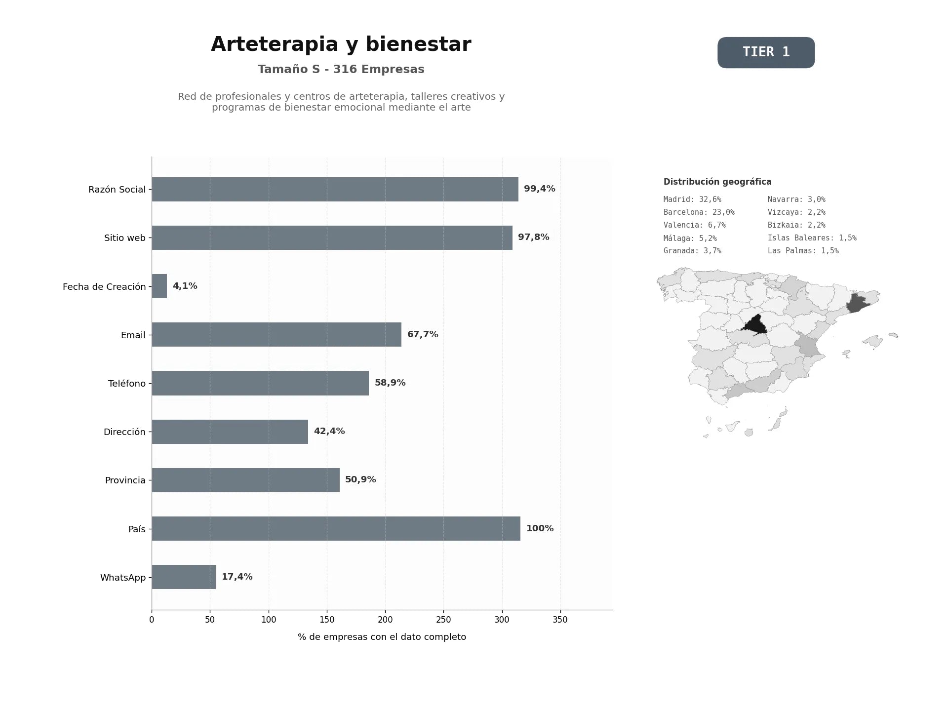 bases de datos del sector Red de profesionales y centros de arteterapia, talleres creativos y programas de bienestar emocional mediante el arte
