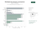 estudios de palabras clave, trafico web y datos de redes cosiales de Marketplace global de productos de consumo, electrónica, moda y libros con servicios de suscripción y cloud computing