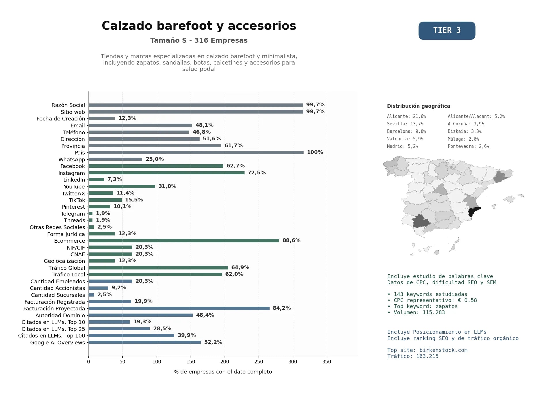 estudios de mercado y posicionamiento en chats de inteligencia artificial de Tiendas y marcas especializadas en calzado barefoot y minimalista, incluyendo zapatos, sandalias, botas, calcetines y accesorios para salud podal