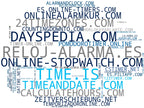 wordcloud de mercado reloj mundial, alarma online, temporizador estudio