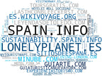 mapa de términos información turística, itinerarios de viaje, consejos de viaje