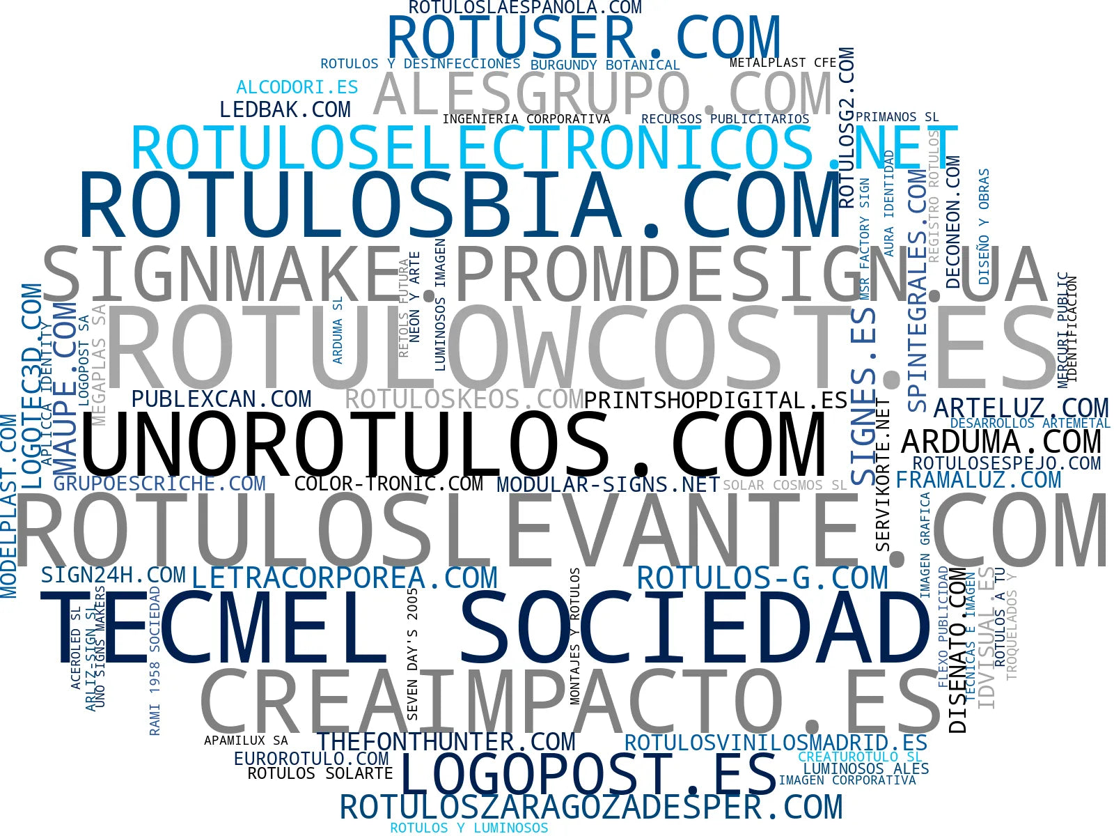 empresas mas grandes del nicho letras corpóreas, rótulos LED, señalética interior