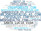 nube de conceptos información nutricional, noticias de salud, artículos de bienestar