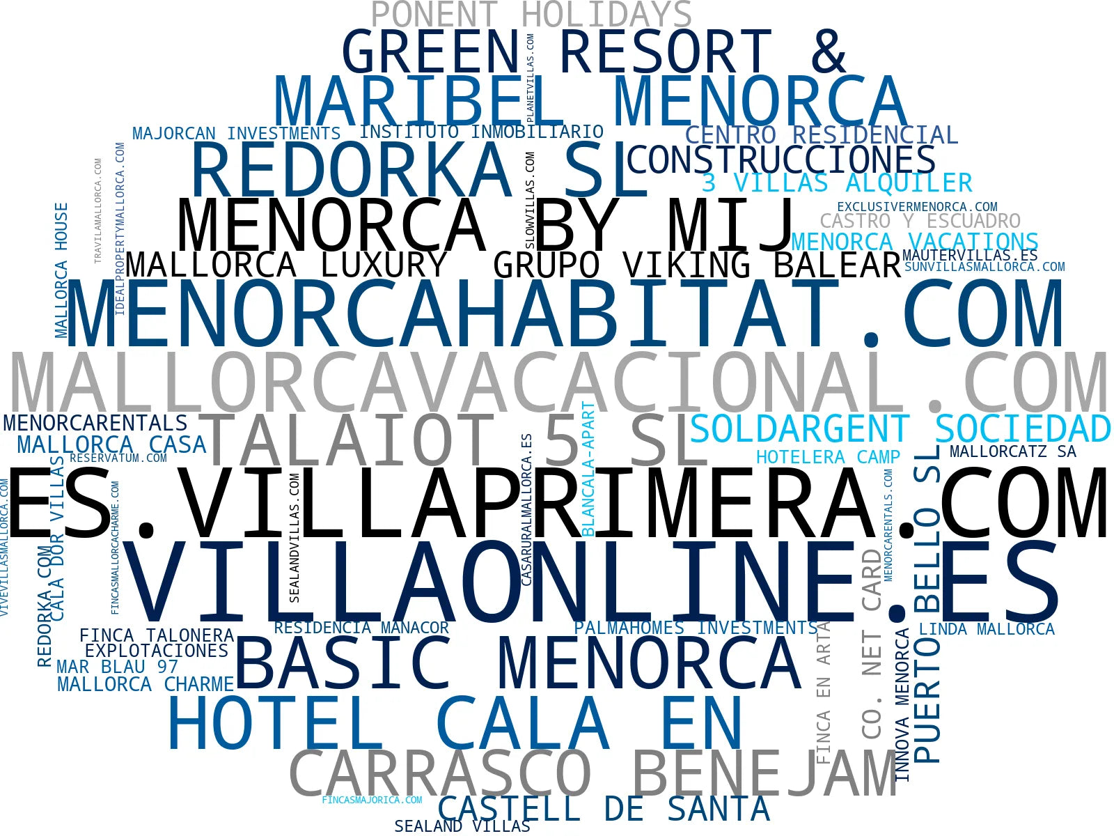 mapa de términos villas de lujo, acomodación turística, servicio de alojamiento