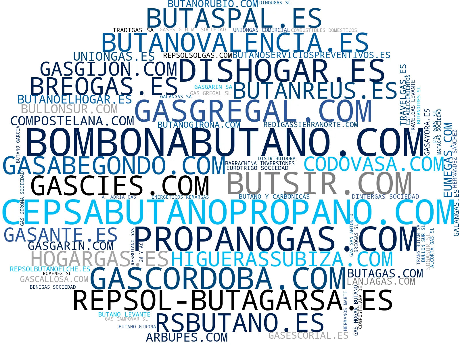 empresas mas grandes del nicho bombonas de gas, gas natural, gas doméstico