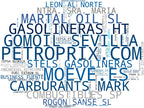 nube de conceptos combustible, estaciones de servicio, adblue