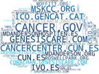 nube de conceptos radioterapia, braquiterapia, ensayos clínicos cáncer
