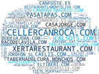 wordcloud de mercado menú del día, catering eventos, cena romántica