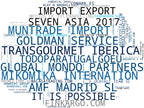 visualización de tendencias logística internacional, alimentos exportación, representación comercial