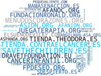 nube de conceptos tienda solidaria, apadrinamiento niños, apoyo educativo