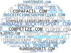 wordcloud de mercado organización de eventos, gestión de ligas, gestión de equipos