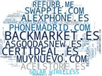 wordcloud de mercado tecnología segunda mano, laptops de segunda mano, reciclaje electrónico