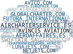 mapa de términos vuelo charter privado, gestión de aeronaves, servicio de aviación