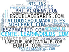 wordcloud de mercado cursos piercing, masterclass maquillaje, seminarios tatuaje
