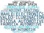 nube de conceptos asientos de automóvil, sensores de vehículo, sistemas de visión ADAS