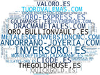 wordcloud de mercado metal precioso, barras de oro, relojes de lujo