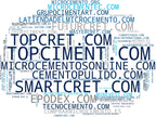 wordcloud de mercado aplicación microcemento, tadelakt, sobrecapas de concreto