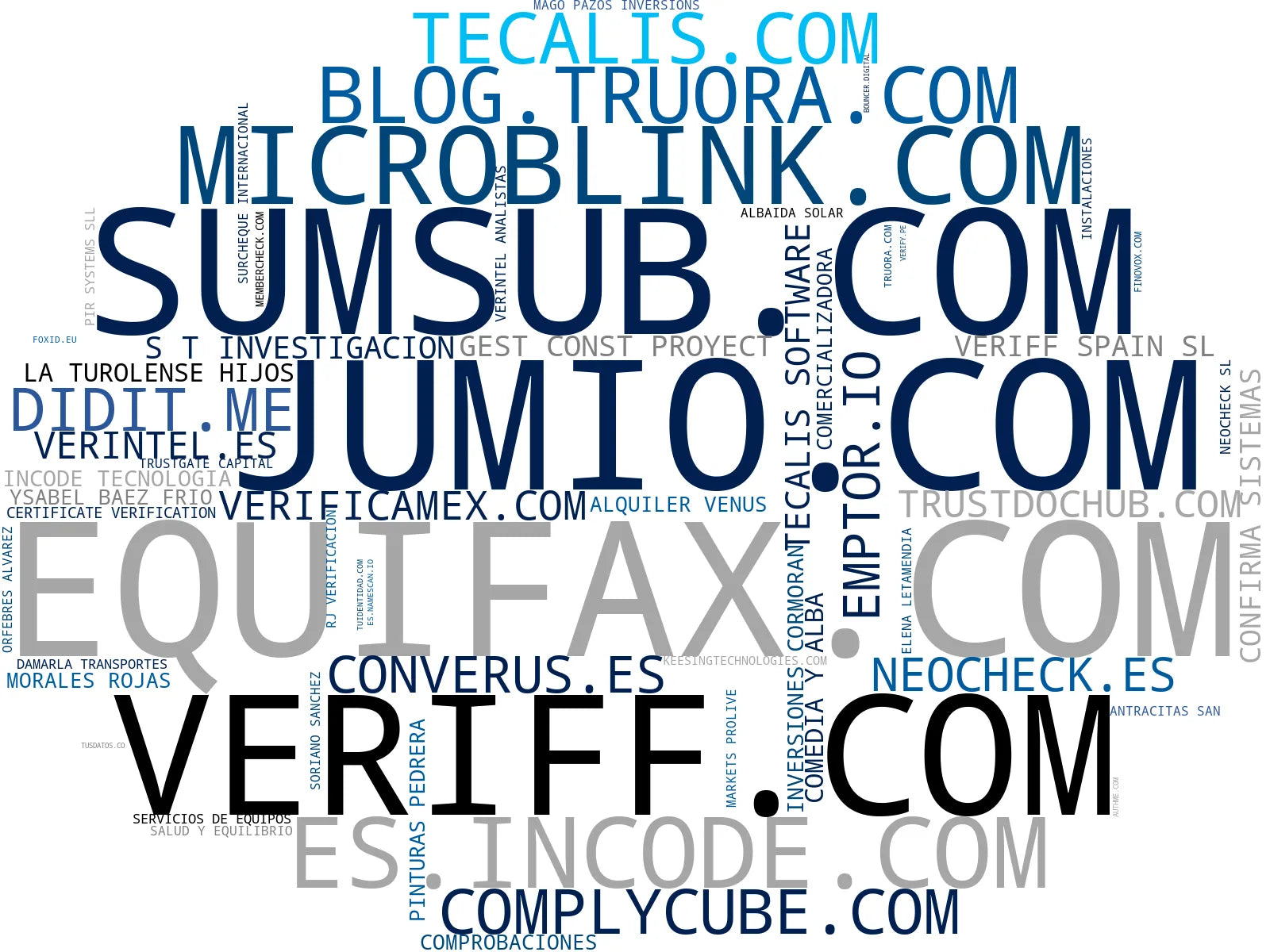 top empresas del rubro verificación de identidad, verificación de empresas, detección de falsificaciones