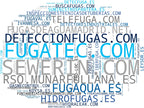 wordcloud de mercado detección fugas agua, inspección termográfica tuberías, detección fugas piscinas