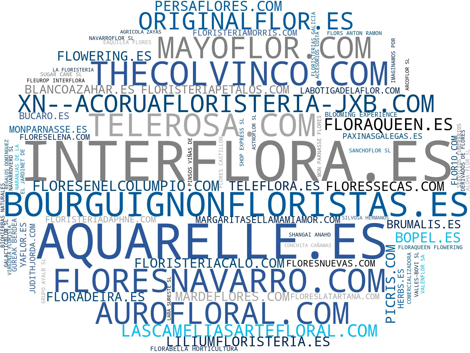 mapa de términos arreglos florales, flores a domicilio, cestas de regalo