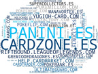 nube de conceptos cromos coleccionables, figuras de colección, accesorios para cartas