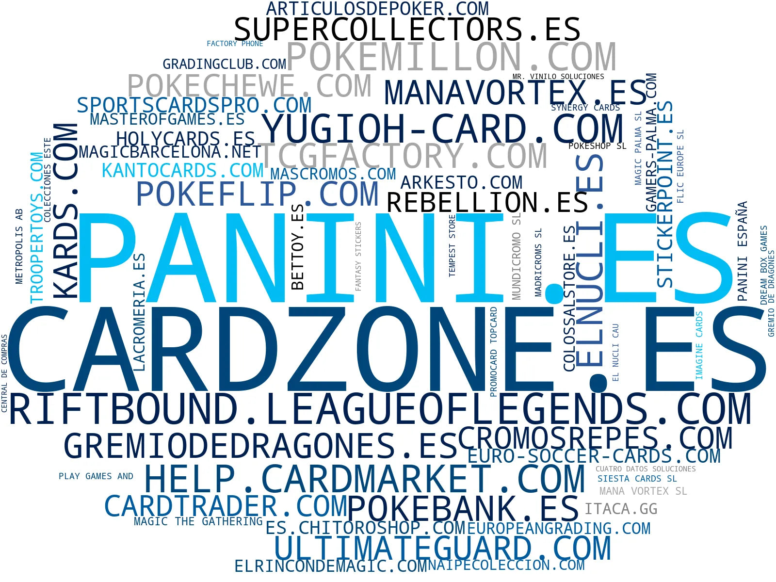 nube de conceptos cromos coleccionables, figuras de colección, accesorios para cartas