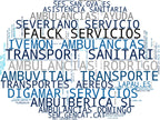 wordcloud de mercado servicio ambulancia, asistencia médica domicilio, ambulancia terrestre