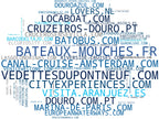 nube de conceptos cruceros fluviales, cruceros lujo fluvial, paseos en góndola