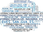 nube de conceptos webinars sanitarios, educación en telemedicina, actualización médica online