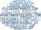 mapa de términos alojamiento turístico, actividades turísticas, villas vacacionales