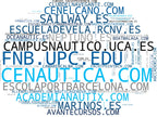 nube de conceptos alquiler de embarcaciones, clases de vela, cursos de patrón