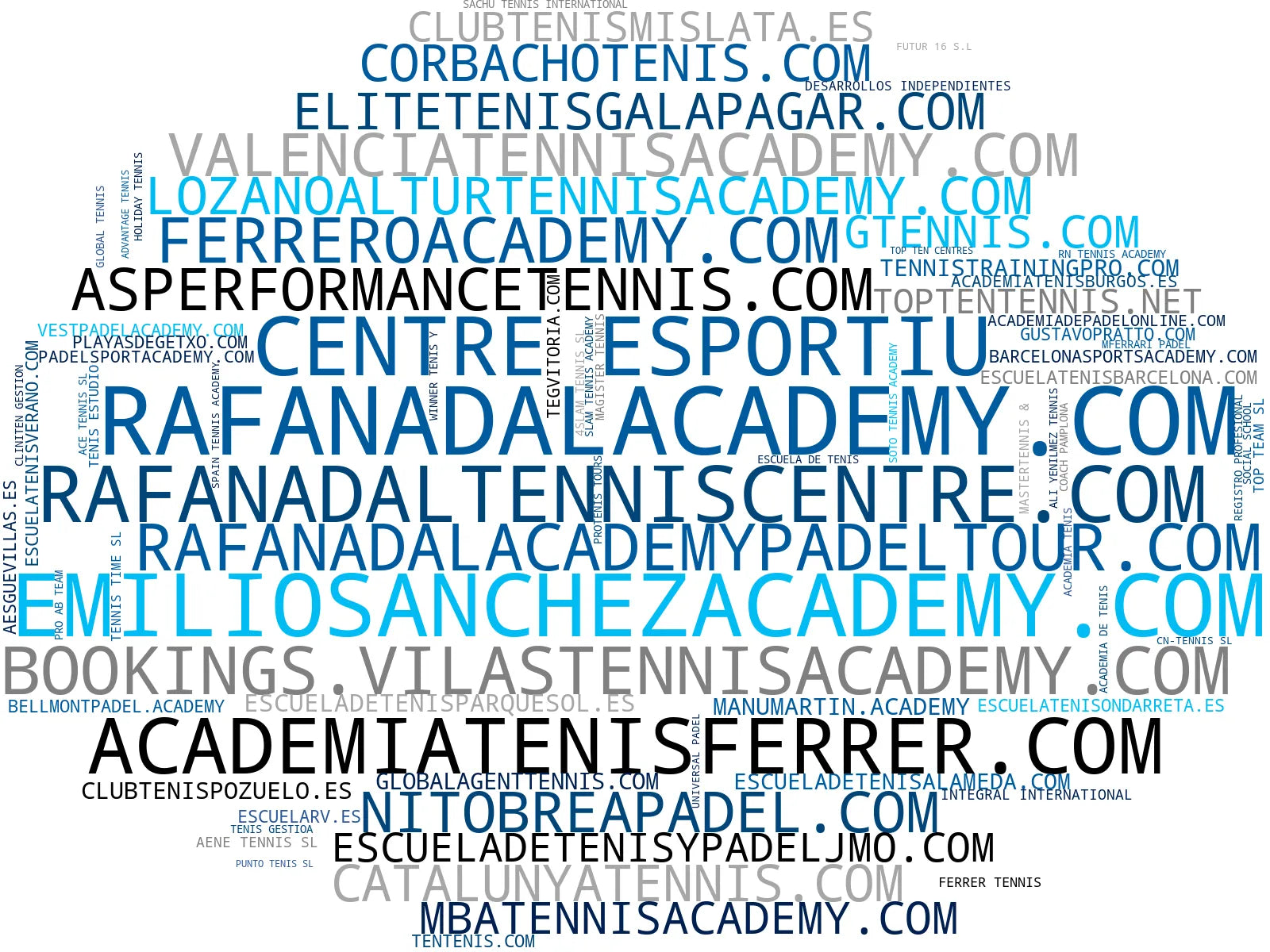 top empresas del rubro clases de pádel, academia de tenis, campamentos de tenis