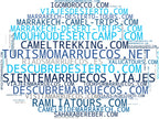 mapa de términos excursiones marroquíes, paseos en camello, quad safari