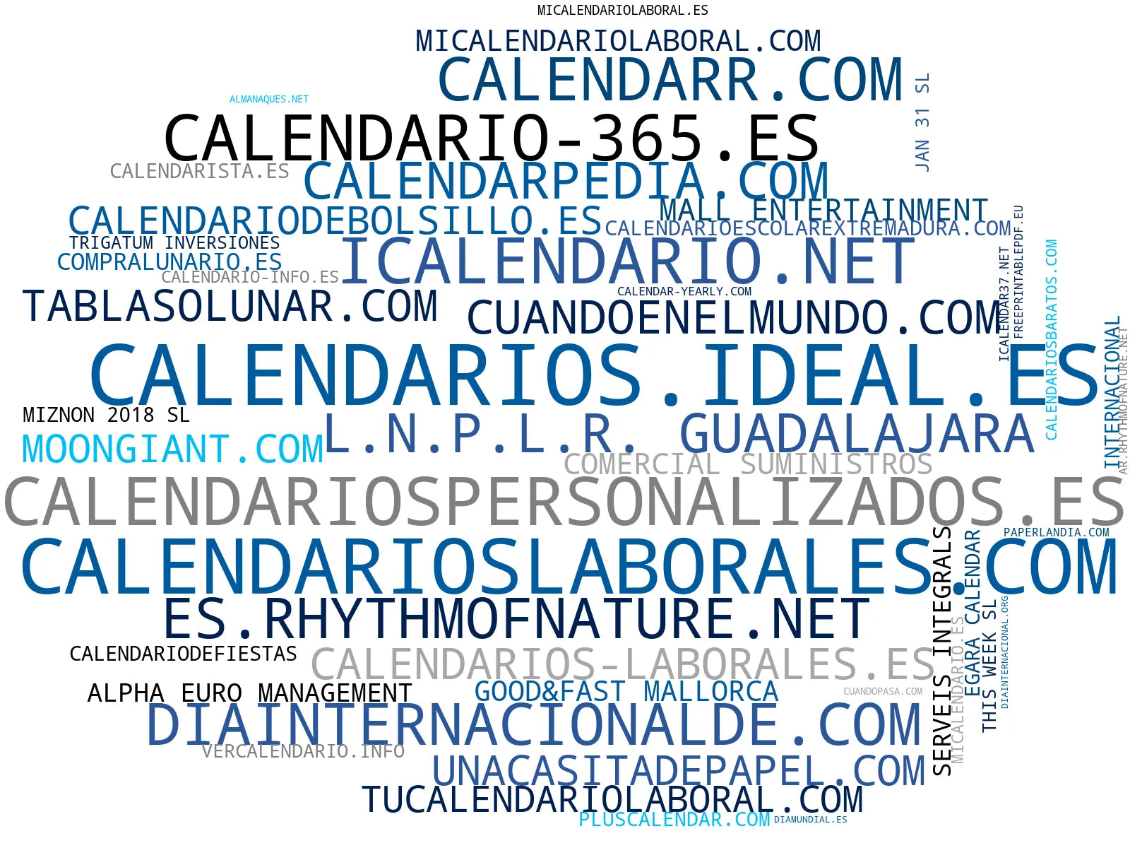 top empresas del rubro calendario festivo, calendario de bolsillo, calendario escolar