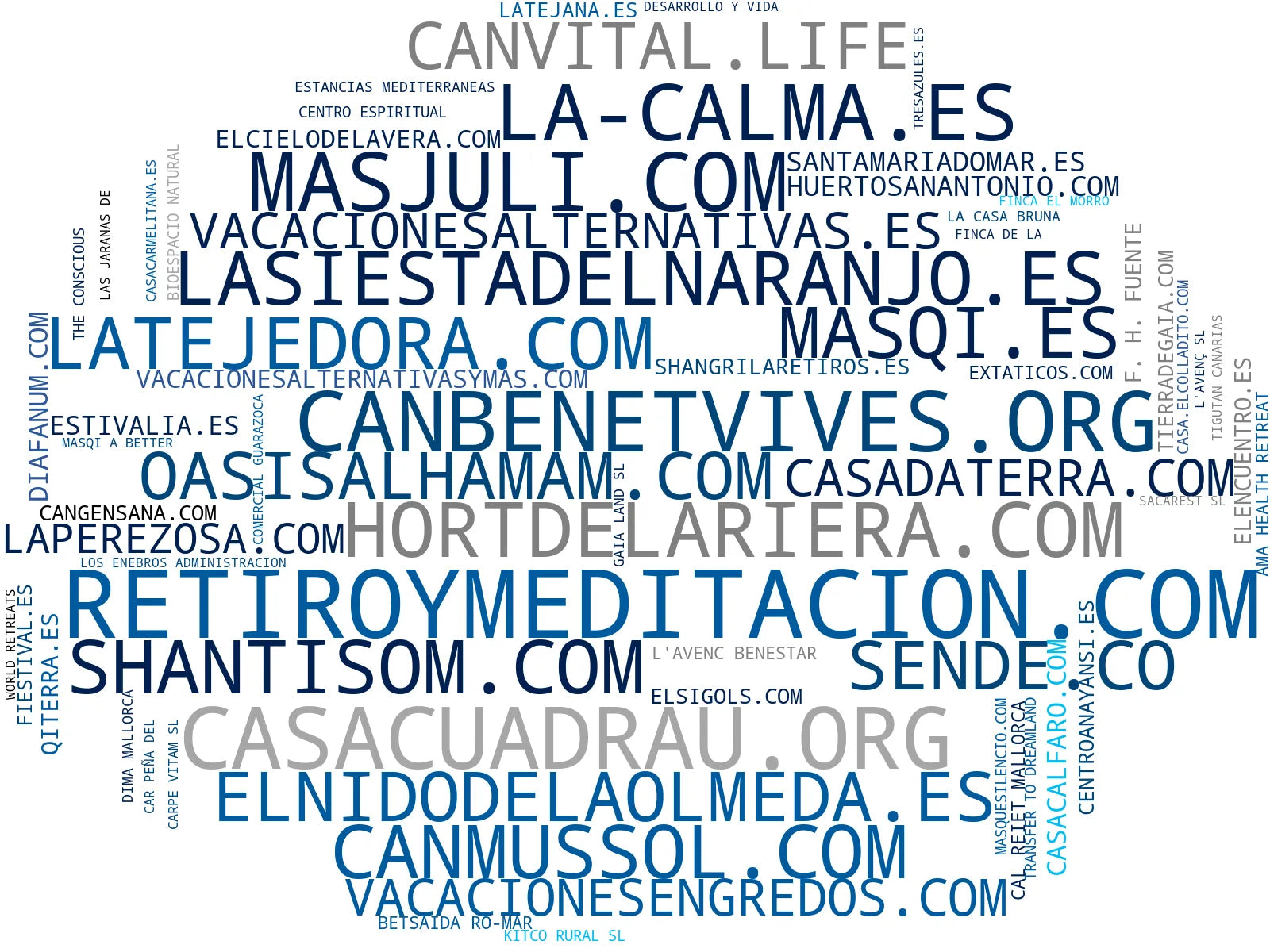 empresas españolas del sector retiros espirituales, alojamiento rural, alojamiento grupal